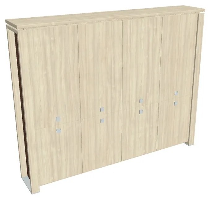 Dulap înalt Verno+ S 260 x 46 x 210 cm, salcâm / maro