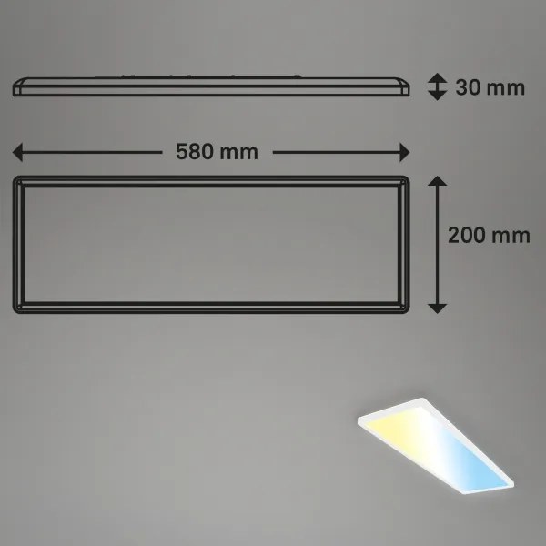 Plafonieră LED dimabilă Briloner 7403-016 SLIM LED/23W/230V 2700-6500K + telecomandă