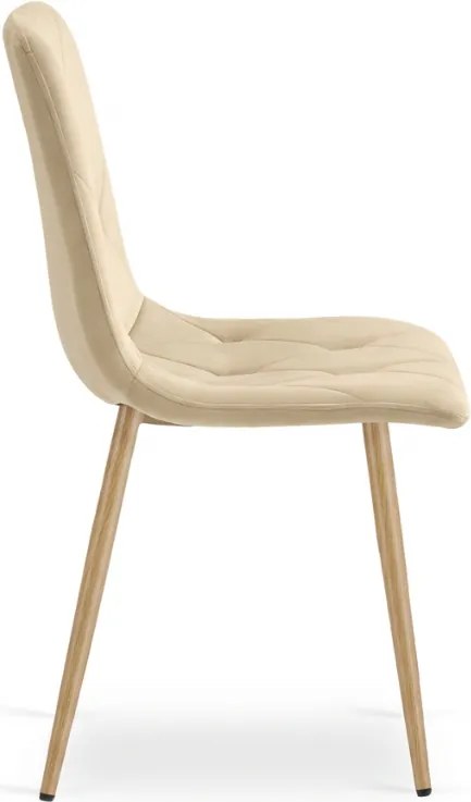 Scaun de catifea crem LIBRA BUTTER CREAM