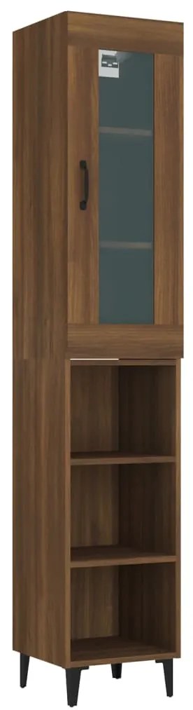 3115403 vidaXL Dulap înalt, stejar maro, 34,5x34x180 cm, lemn prelucrat