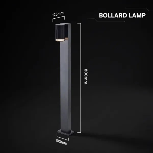Lampă de exterior 1xGU10/10W/230V IP44 80 cm neagră