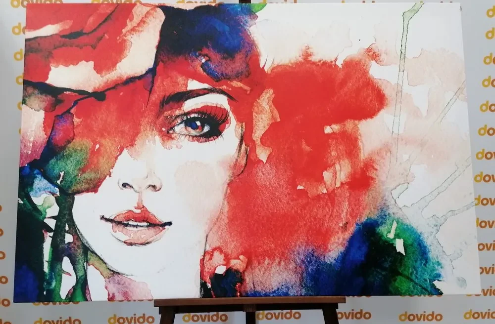 Tablou abstract portret al unei femei
