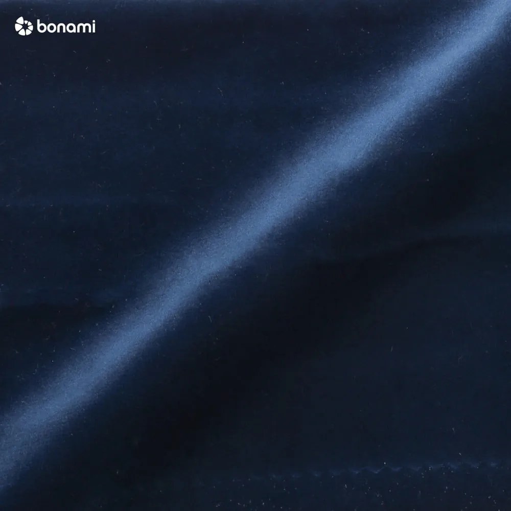 Colțar din catifea cu extensie pe partea stângă Cosmopolitan Design Bali, albastru închis