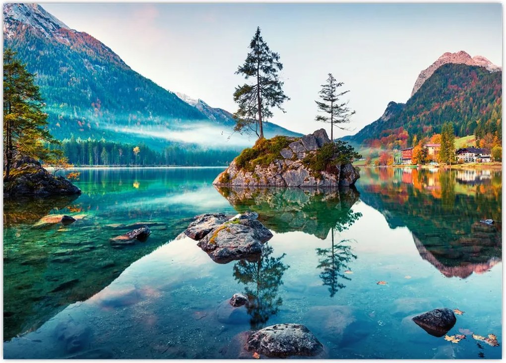 Tablou - Lacul Hintersee, Alpii Bavarezi, Austria (70x50 cm)