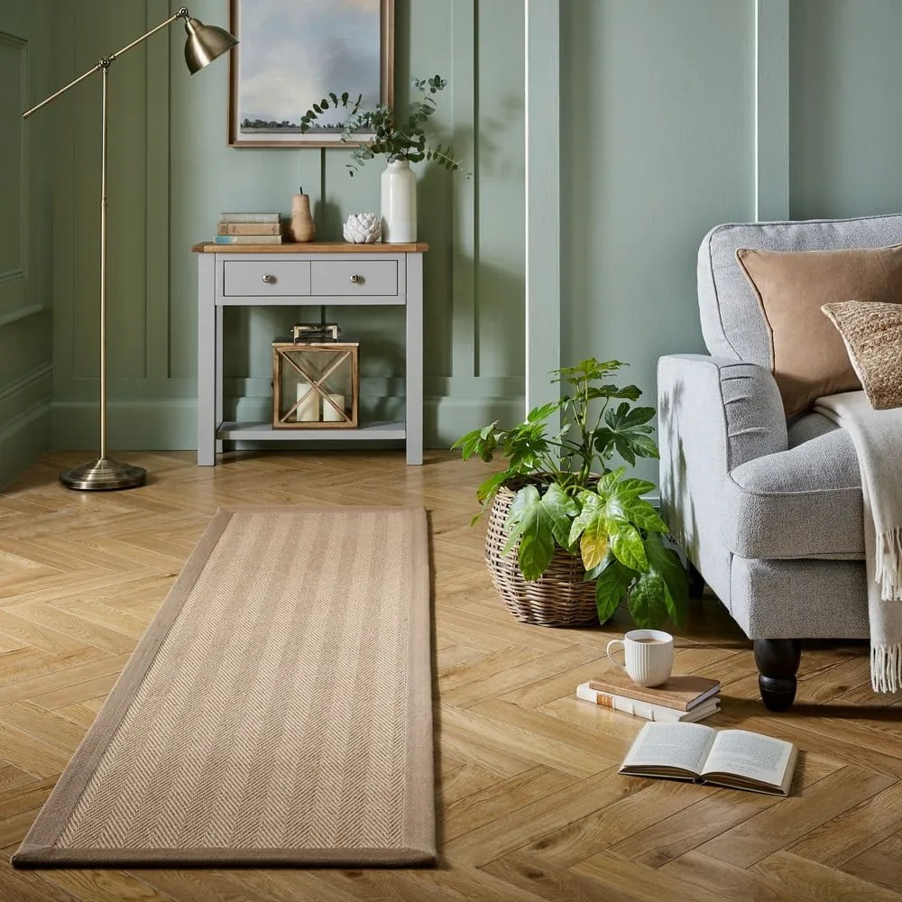 Covor tip traversă în culoare naturală din iută 60x230 cm Kira – Flair Rugs