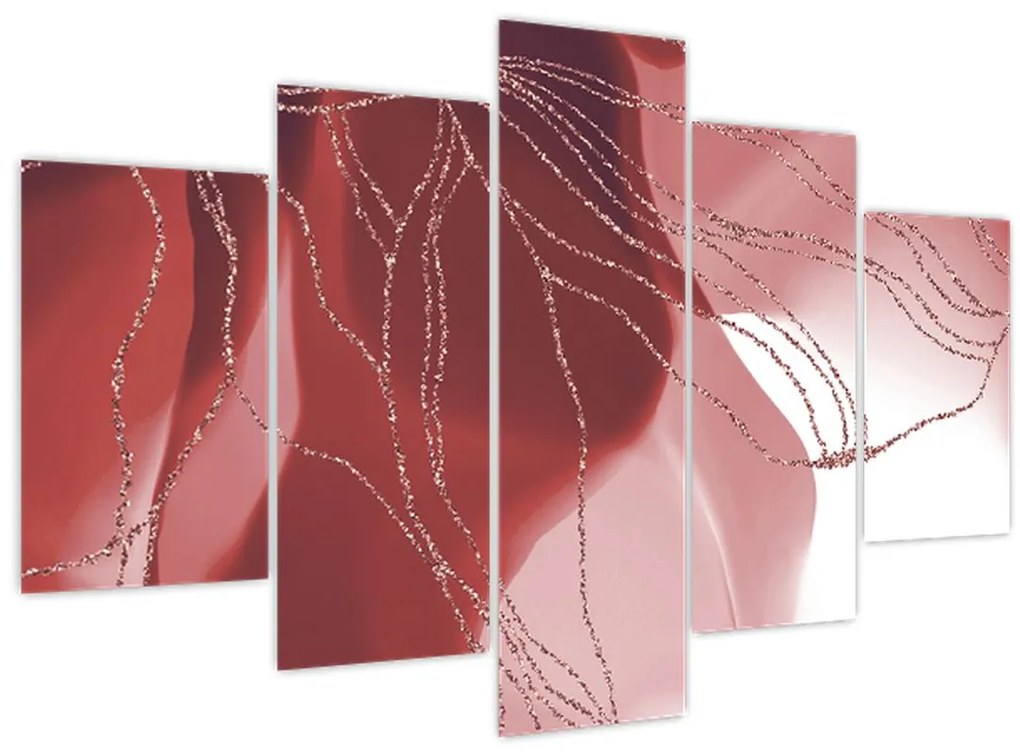 Tablou - Floare abstractă roșie N⁰1 (150x105 cm)