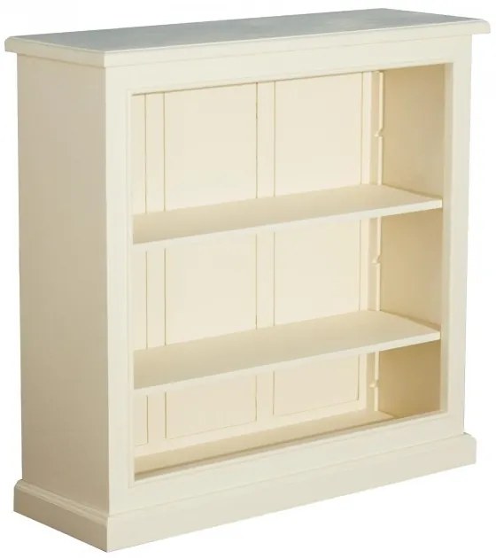 Biblioteca, crem, din lemn masiv, L102 cm, aspect vintage, Paris