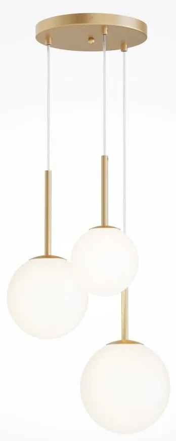 Lustra cu 3 pendule design modern Basic form auriu