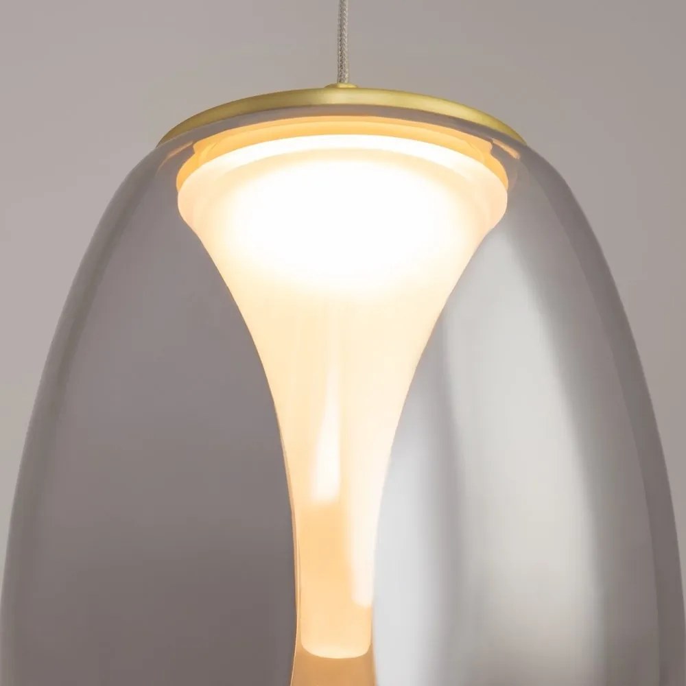 Pendul LED design decorativ Splash auriu/gri