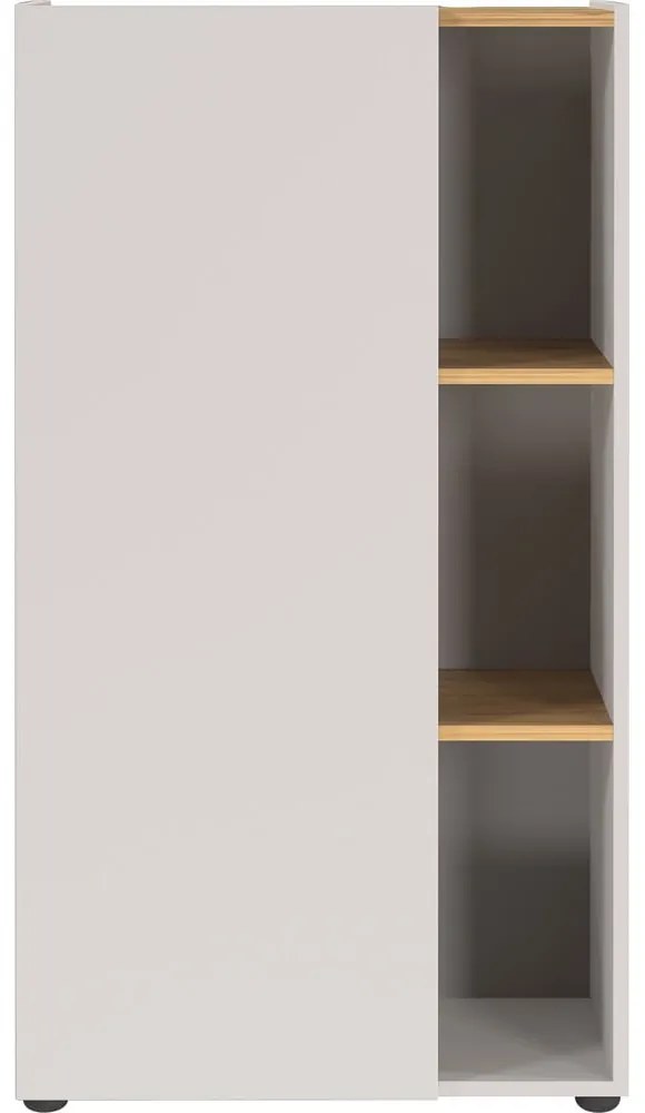 Bibliotecă crem cu aspect de lemn de stejar 61x110x34 cm Adrano – Germania
