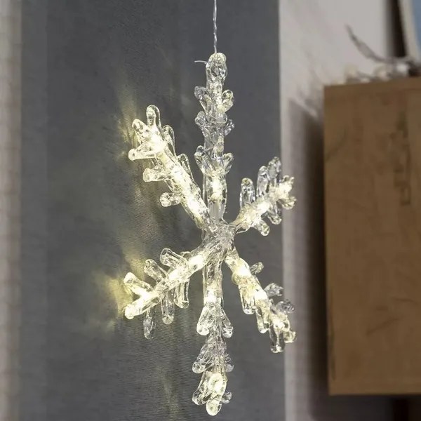 Decorațiune LED de Crăciun pentru fereastră 16xLED/3xAA alb cald