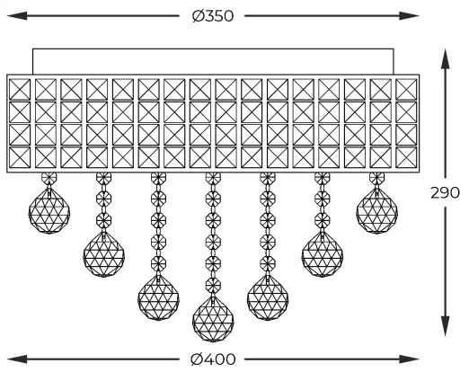 Plafonieră Zuma Line 19027-M CAPRI 6xG9/25W/230V argintiu