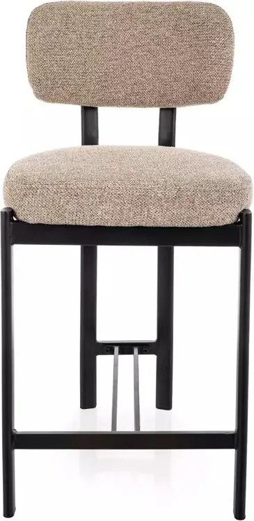 Scaun de bar Misaki H-2 bej 253 / negru mat