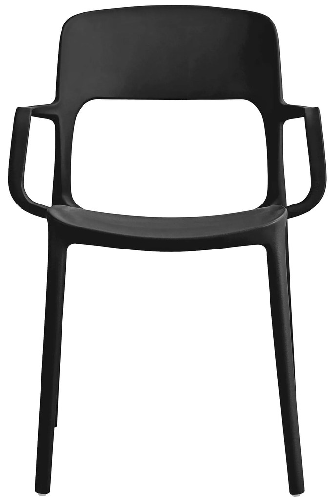 Scaun din plastic negru SAHA