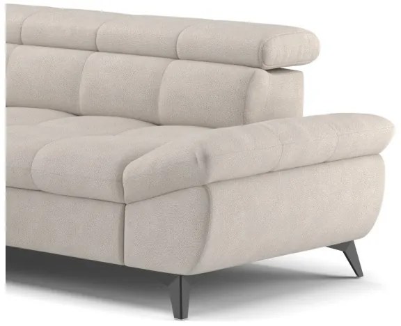 Canapea colțar extensibilă în L MARANO stânga, bej