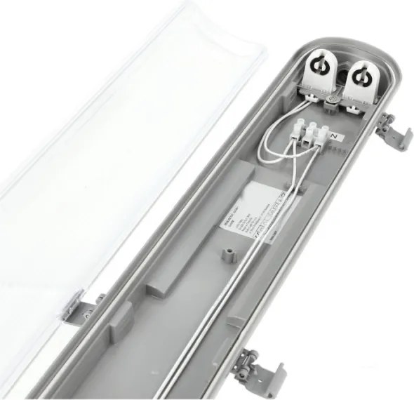 Corp de iluminat tehnic LED pentru tuburi T8, 2xG13/18W, 230V, 5000K, IP65, 127 cm