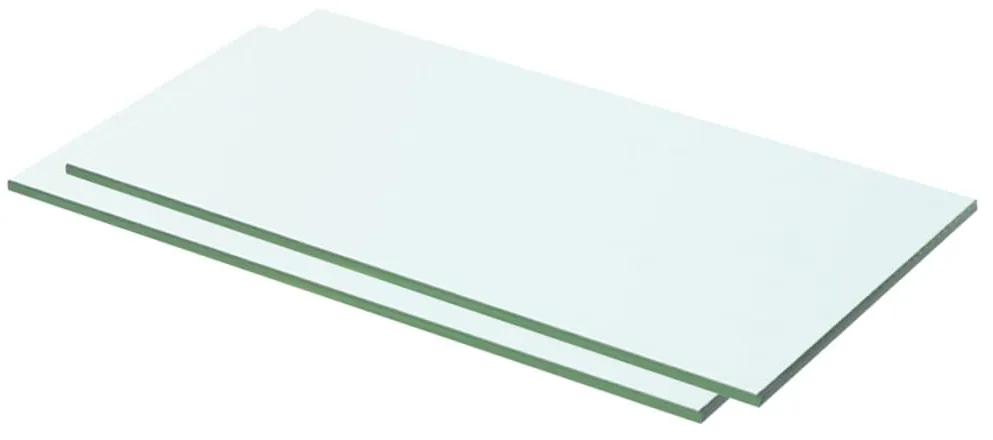 vidaXL Rafturi, 2 buc., 50 x 20 cm, panouri sticlă transparentă