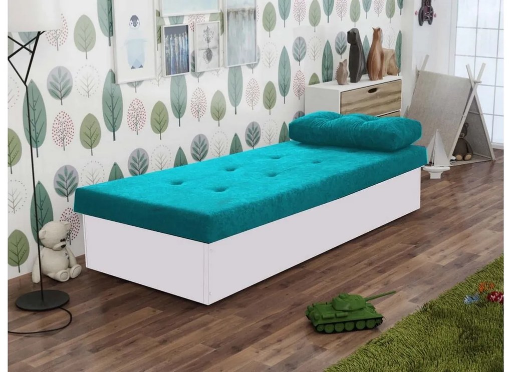 Supermobel Canapea BERTA, 190x80x38, suedine 24/alb
