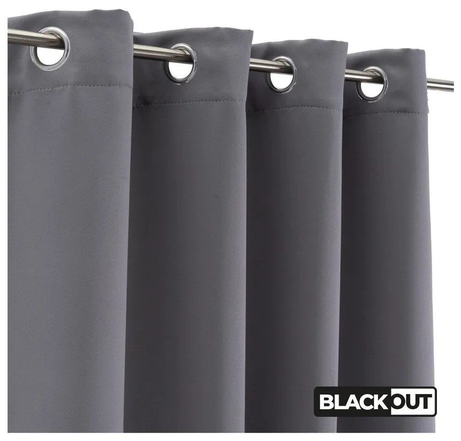 Draperie gri închis blackout 140x260 cm Best-Out – Casa Selección