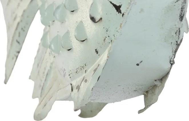 Decorațiune de perete tip pește, stil marin, culoare albastru deschis, din metal, „Ocean Fish”