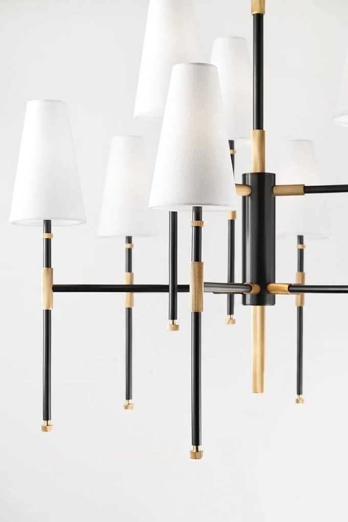 Candelabru LUX design clasic BOWERY bronz antichizat, cu 9 surse de lumina