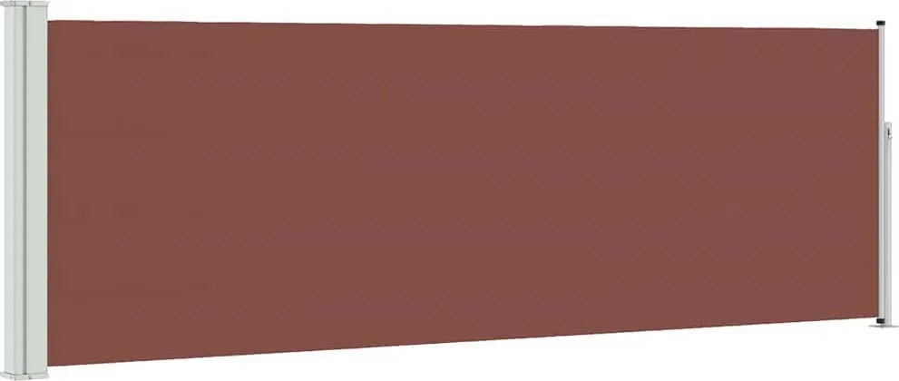 vidaXL Copertină laterală retractabilă de terasă, maro, 100 x 300 cm