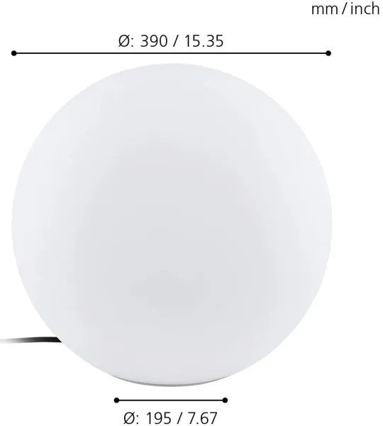 Eglo 98106 - LED RGBW Lampă de exterior MONTEROLO-C LED/9W/230V IP65 pr.390