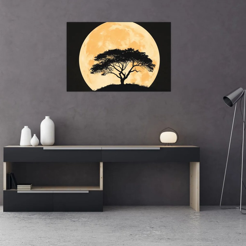 Tablou – Arbore în lună plină aurie II. (90x60 cm)