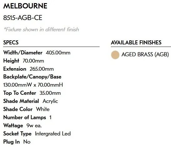 Aplica de perete LED pentru oglinda sau tablou Melbourne