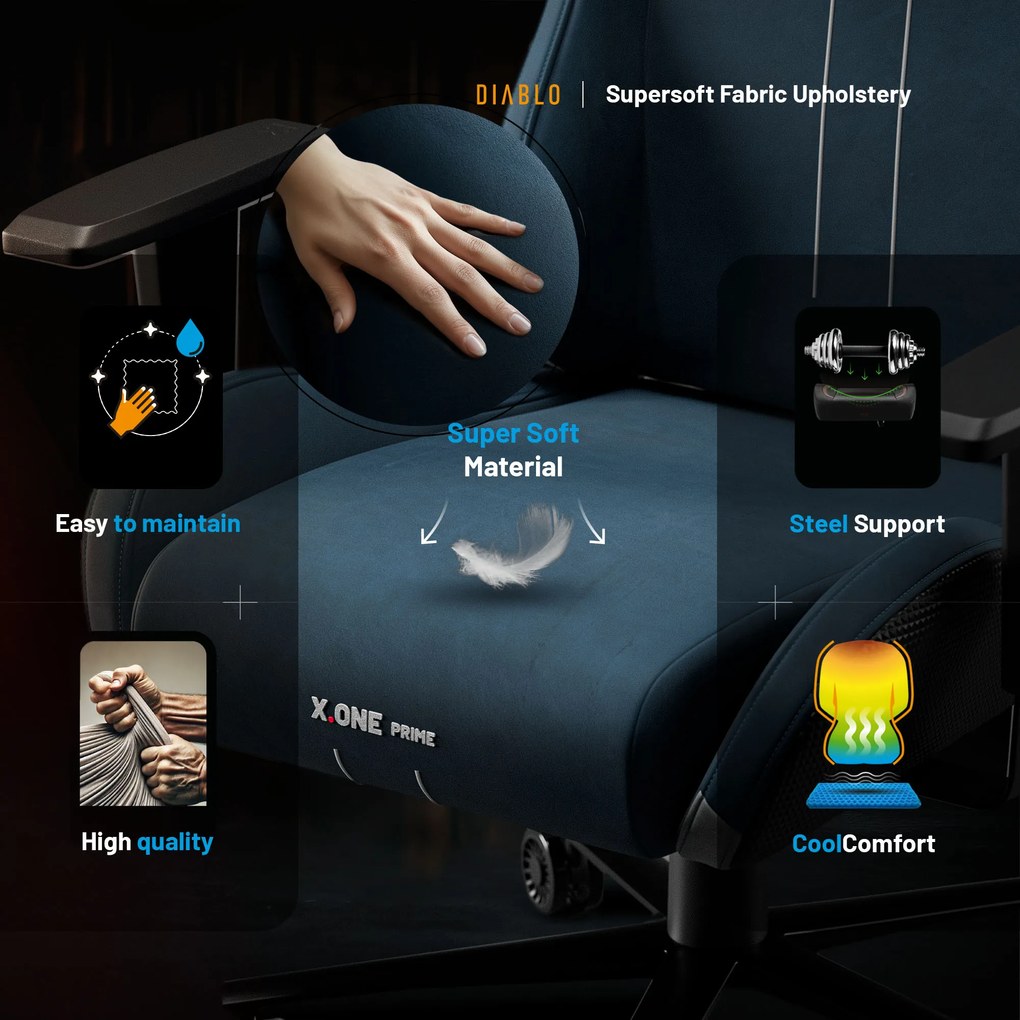 Scaun Gaming Diablo X.One Prime, Normal Size, Meta Ocean