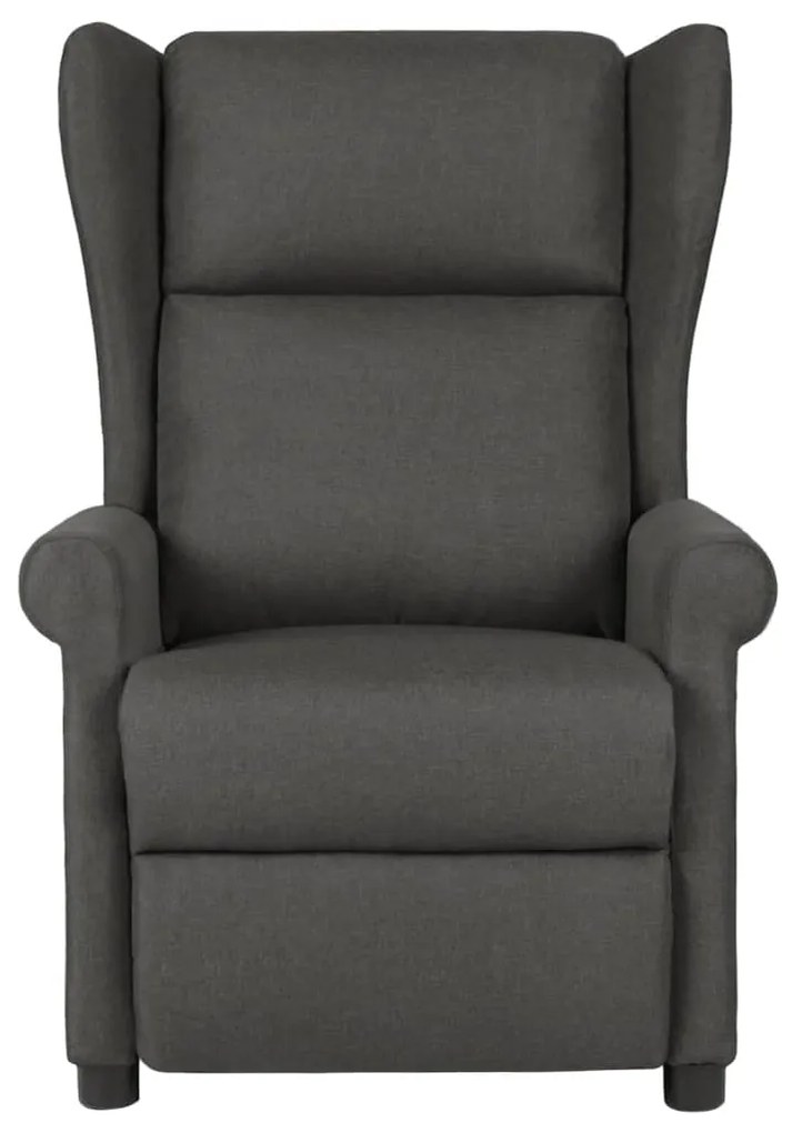 329640 vidaXL Fotoliu rabatabil, gri închis, material textil