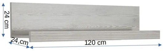 Polita Perete Casablanca Loft, 120 Cm