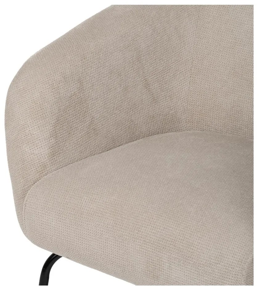 Fotoliu bej cu tapițerie din chenille Classic – Ixia