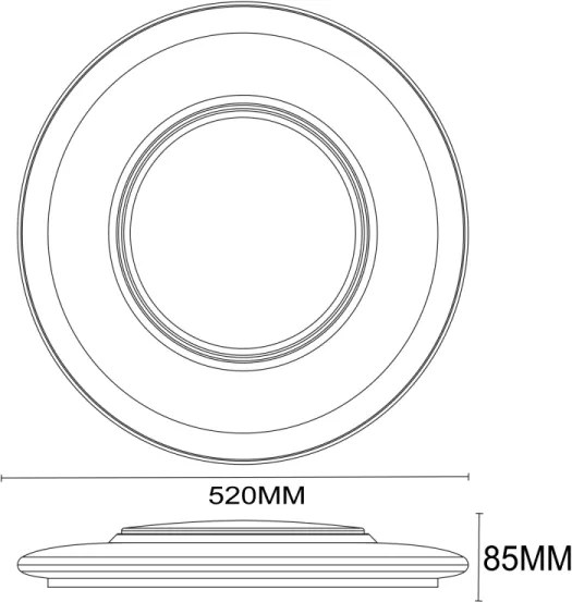 Globo 48311-48 - LED Plafonieră dimmabilă CANDIDA LED/48W/230V + Telecomandă