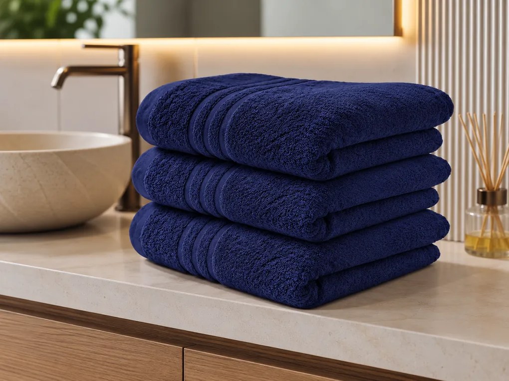 Prosop de corp Classic albastru Inchis 70 x 140 cm, 100% bumbac