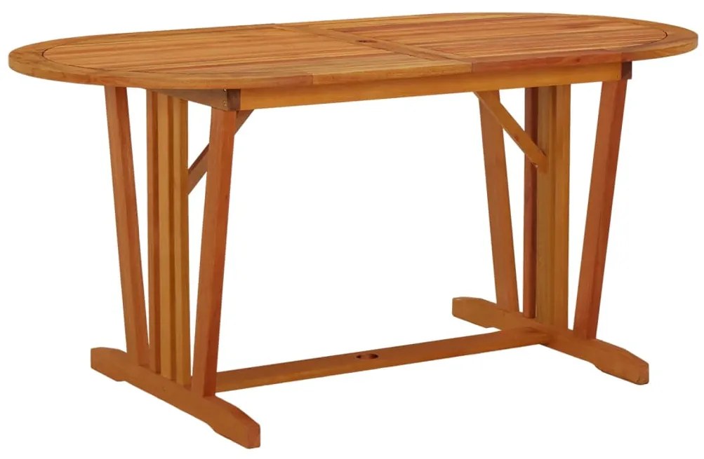 vidaXL Masă de grădină, 160x85x75 cm, lemn masiv eucalipt