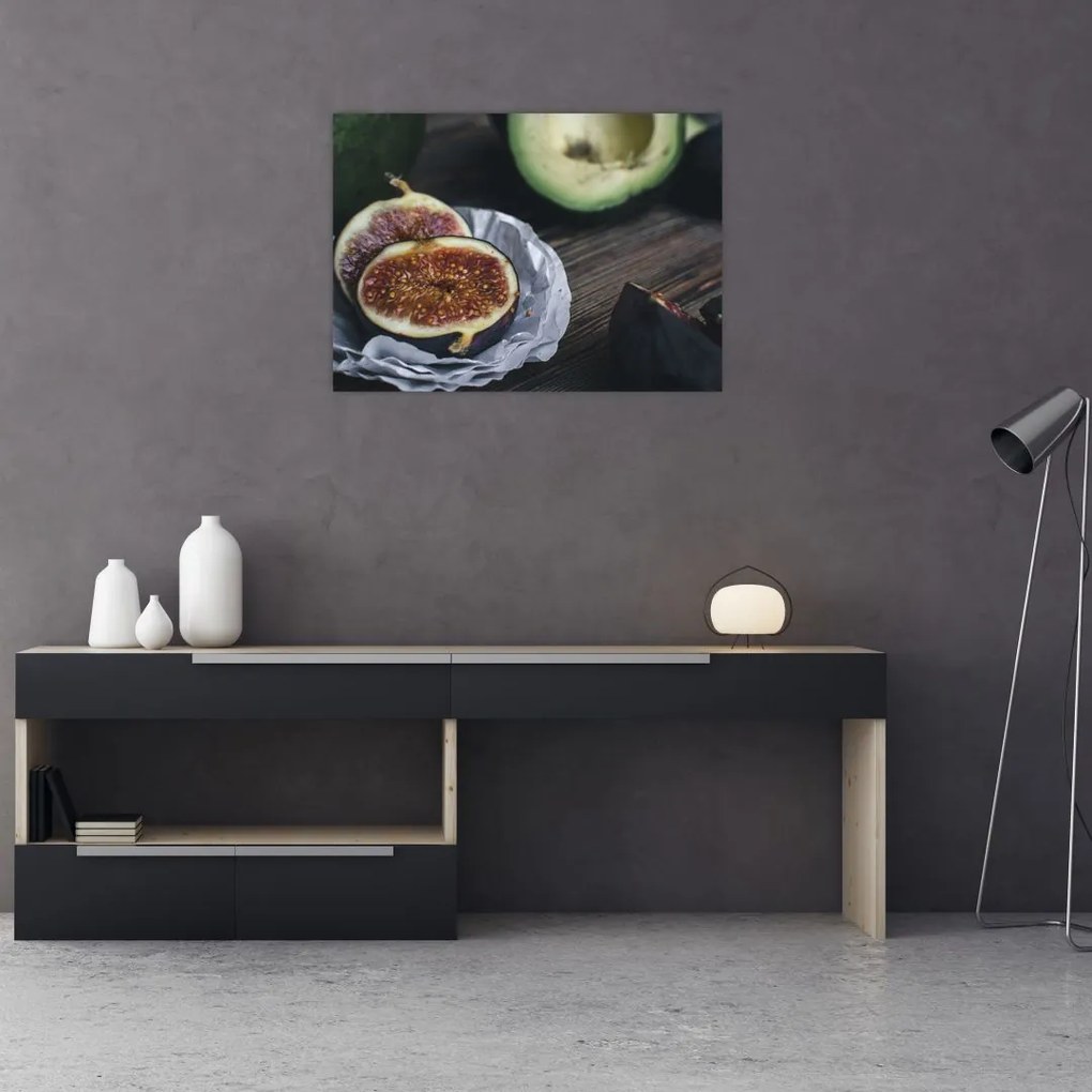 Tablou pe sticlă cu fistic și avocado (70x50 cm)