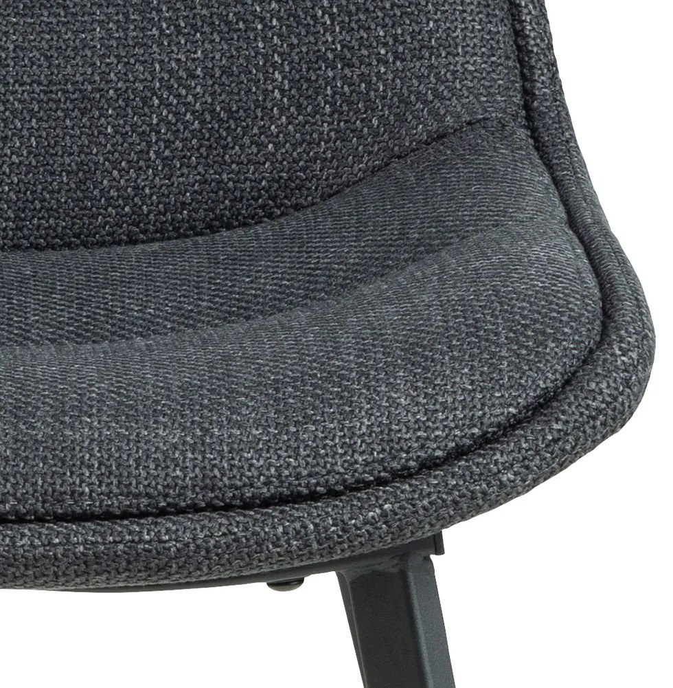 MAZZONI EXPORT IDA Antracit (material Basel 19) - SCAUN TAPIȚAT MODERN PENTRU SALON/SUFRAGERIE LOFT
