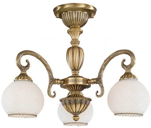 Lustra aplicata clasic design italian din alama, sticla 8400 RA-PL. 8420/3
