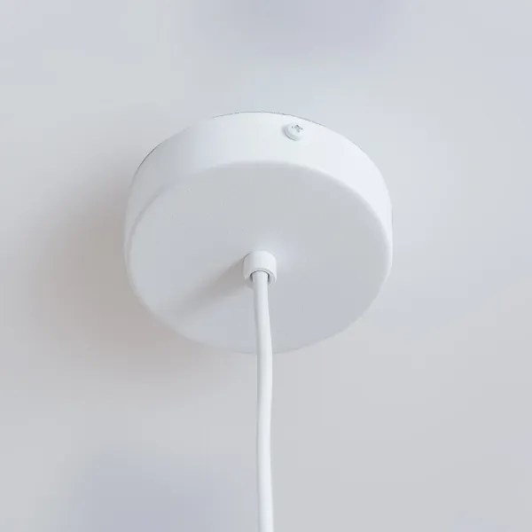 Lustră pe cablu ETNA II 1xE27/15W/230V diam. 18,5 cm albă