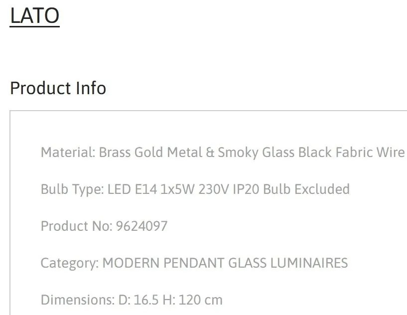 Lustra/Pendul design modern LATO D-16,5cm