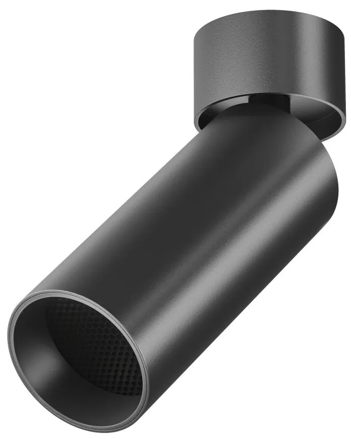 Spot LED aplicat directionabil design tehnic Focus negru, 3000K