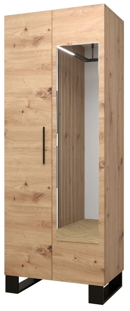 Set mobilier pentru hol Amanda 13 (Stejar artisan + roz). 1085966