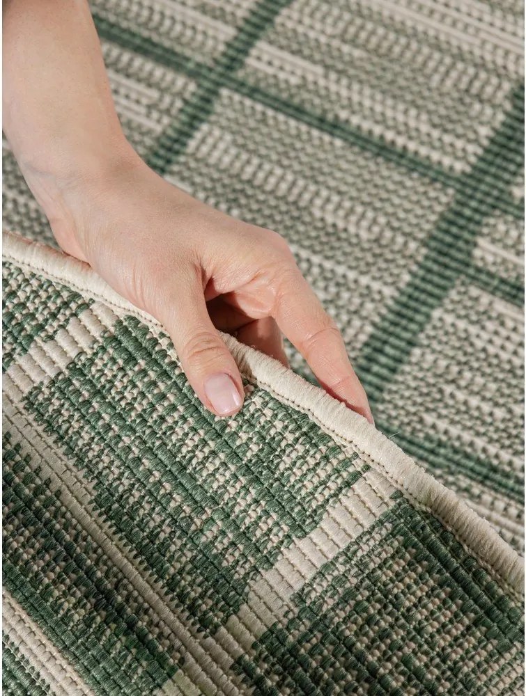 Covor pentru exterior și interior verde/crem rotund ø 160 cm Haringey Crouch – Ted Baker