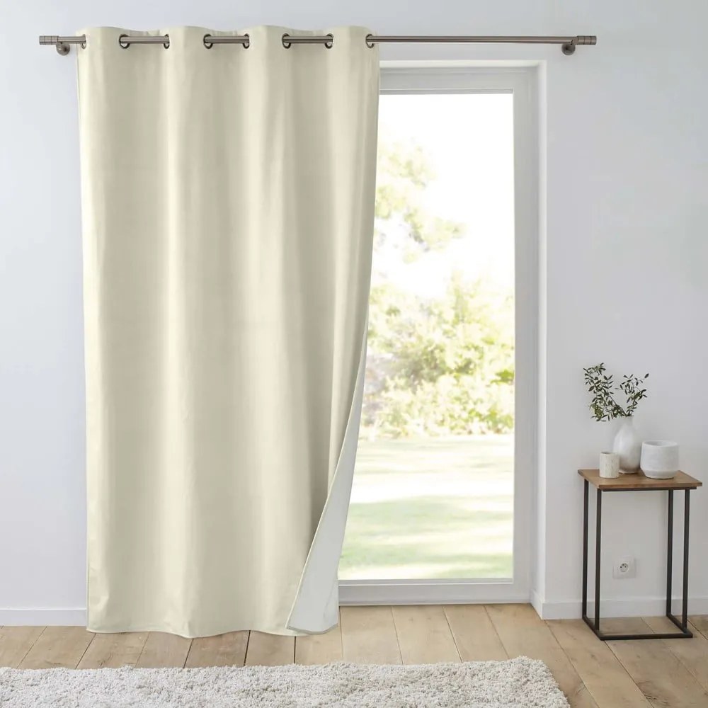Draperie crem termoizolantă din catifea 140x260 cm Polarchic – douceur d'intérieur