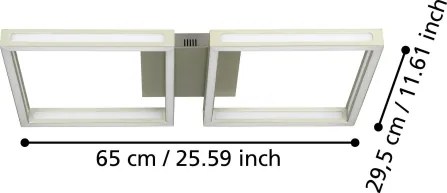 Plafonieră LED ALTAFLOR 2xLED/11,2W/230V crom mat Eglo 99785
