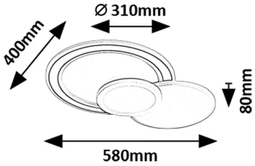 Rabalux 71402 - Plafonieră LED cu dimmer STAVROS LED/40W/230V 3000-6500K + telecomandă