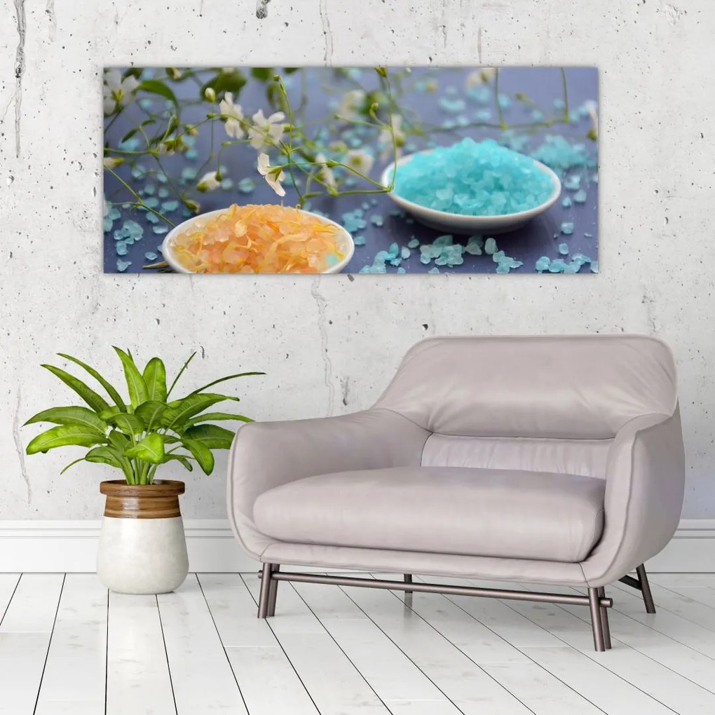 Tablou cu sarea de mare colorată (120x50 cm)