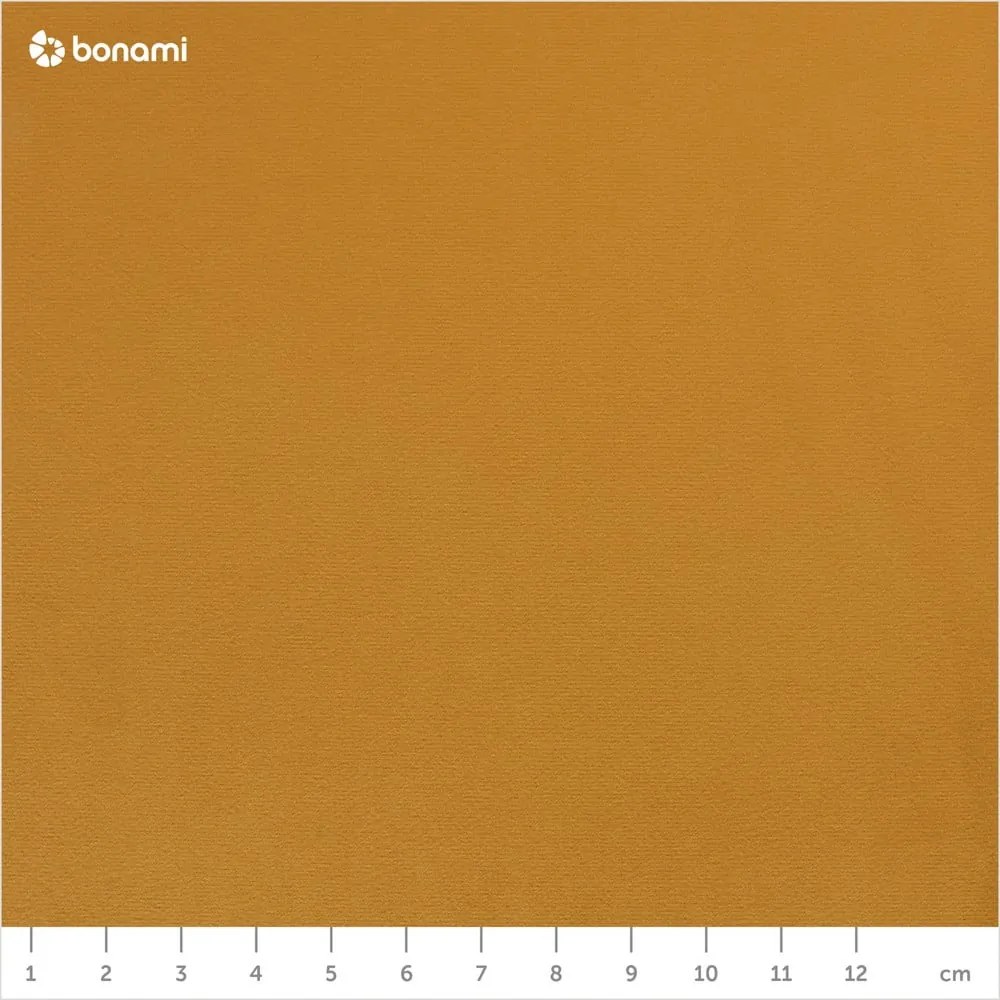 Colțar din catifea cu extensie pe partea stângă Cosmopolitan Design Bali, galben