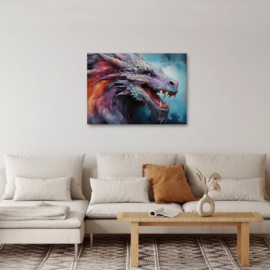 Tablou - Ilustrație a unui dragon (70x50 cm)